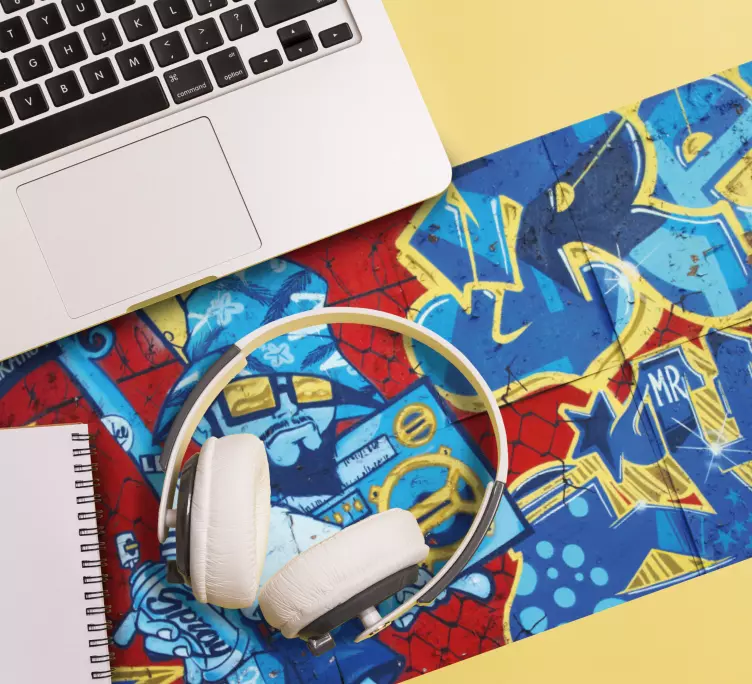 Herná podložka pod myš živé mestské graffiti - Tenstickers