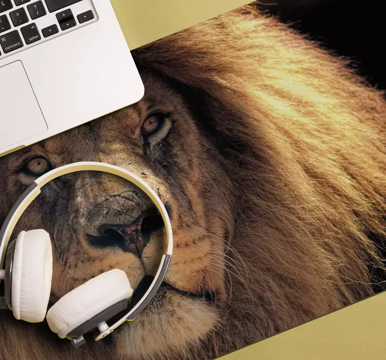 Lev foto originálna podložka pod myš - Tenstickers