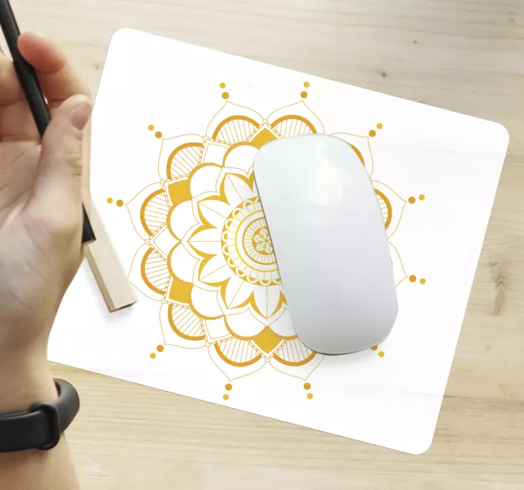 Mandala kvetina originálna podložka pod myš - Tenstickers