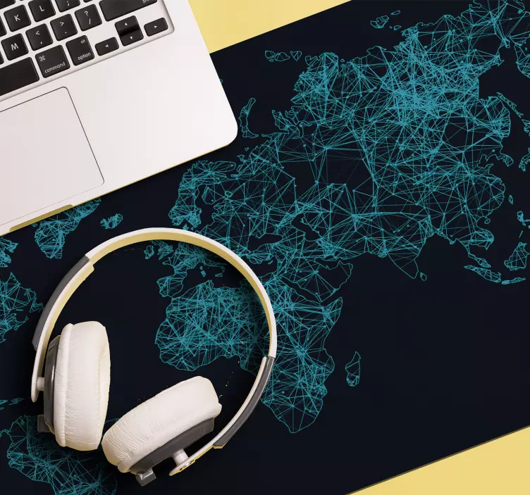 Mapa sveta podložka pod myš na mapu sveta - Tenstickers