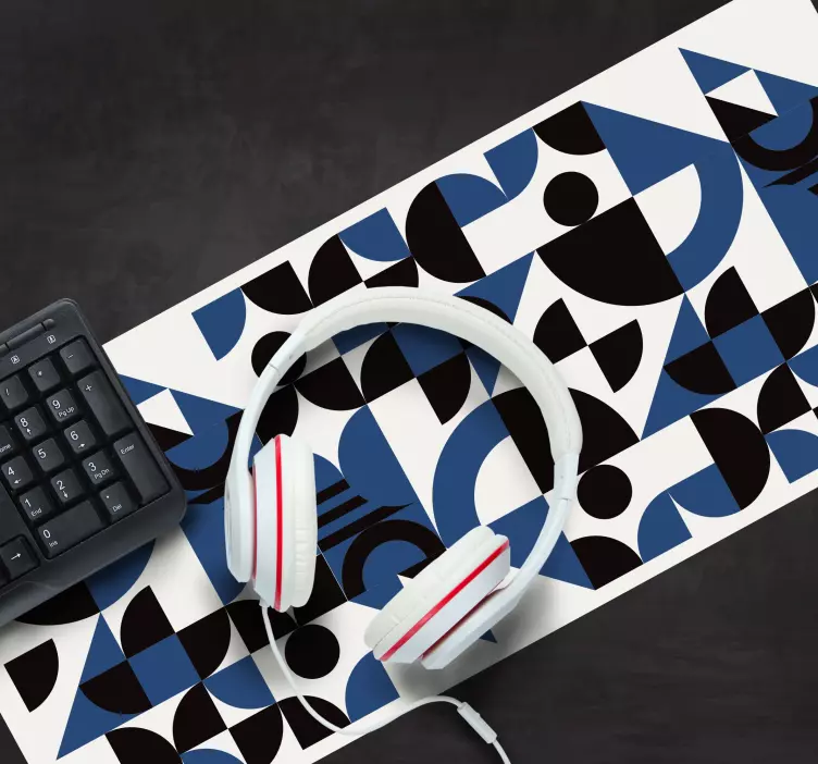 Modrá logická podložka pod myš pre mestský dizajn - Tenstickers