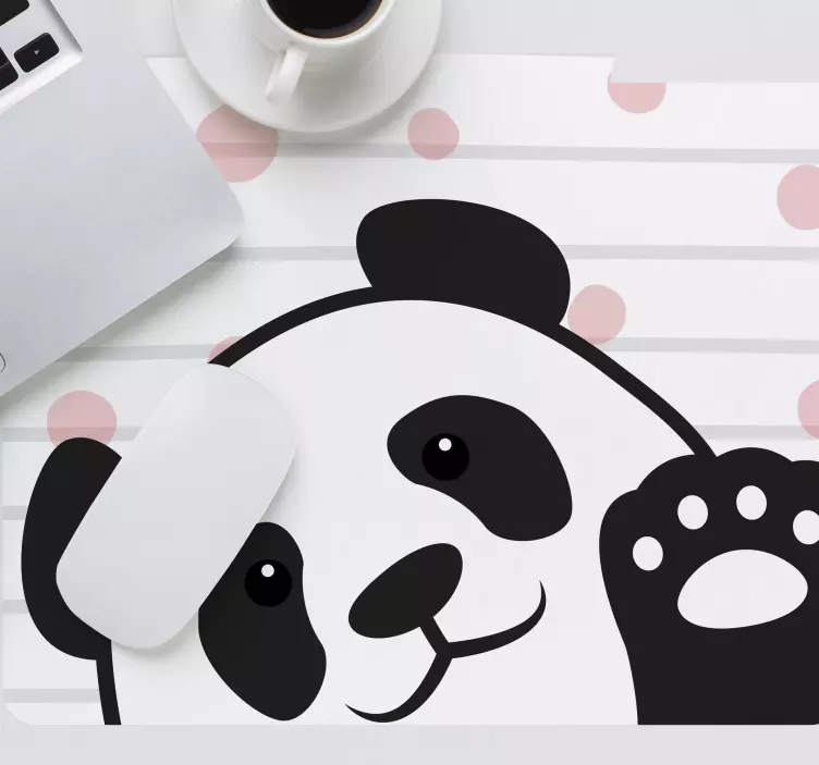 Panda mávajúca originálna podložka pod myš - Tenstickers