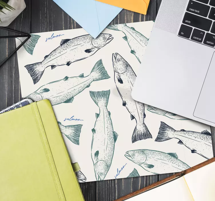 Podložka pod myš pre ryby z lososa - Tenstickers