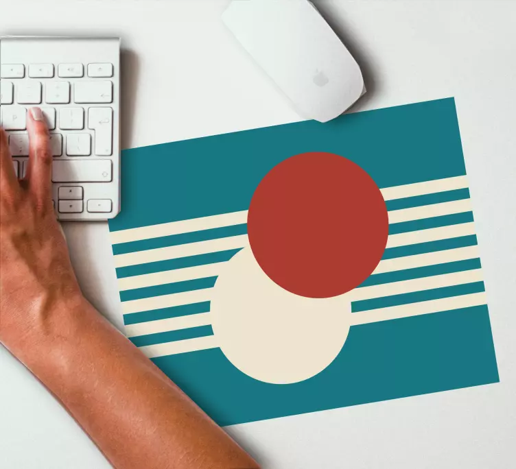 Podložka pod myš so vzorom geometrická kruhová kompozícia - Tenstickers