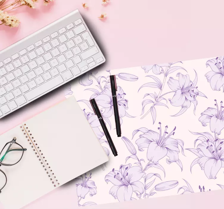 Podložka pod myš so vzorom pozadie s kvetinovým motívom - Tenstickers