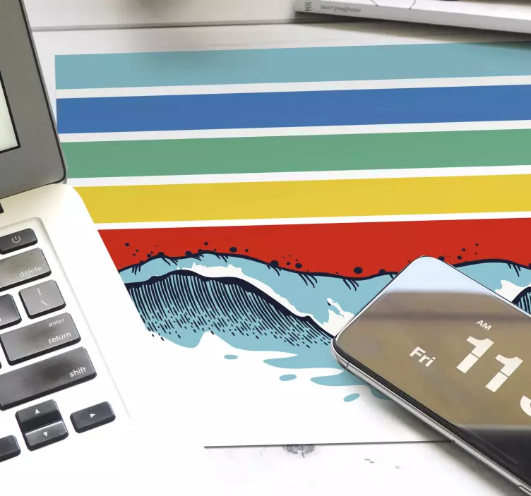 Retro vlna podložka pod myš zo 70. Rokov - Tenstickers