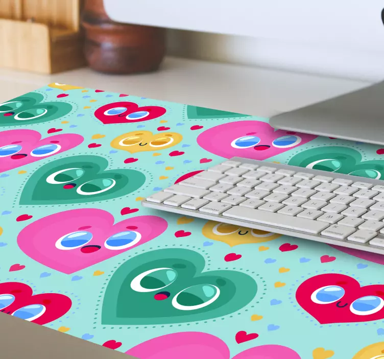 Roztomilé srdiečka originálna podložka pod myš - Tenstickers