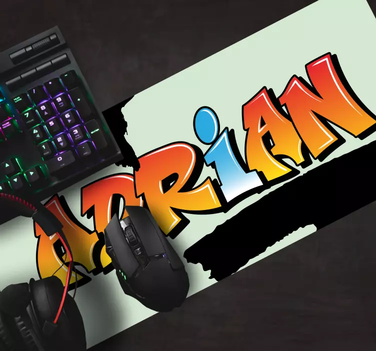 Vaša meno je graffiti podložka pod myš - Tenstickers