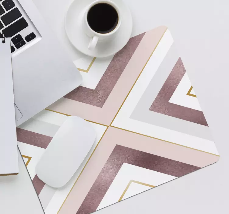 Zlatá textúra na bielych podložkách pod myš - Tenstickers