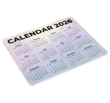 Podložka pod myš kalendár 2026 - Tenstickers