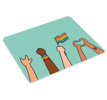 Originálna podložka pod myš farebné jednotné ruky - Tenstickers