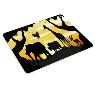 Animales selva originálna podložka pod myš - Tenstickers