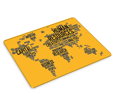 Podložka pod myš s textom mapu obchodných poznatkov - Tenstickers