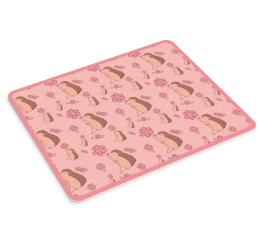 Originálna podložka pod myš s ježkom a kvetmi - Tenstickers
