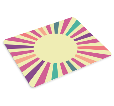 70. Geometrické slnko 70. Slnečná podložka pod myš - Tenstickers
