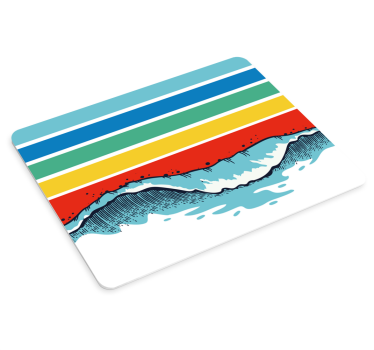 Retro vlny podložka pod myš 70. Rokov - Tenstickers