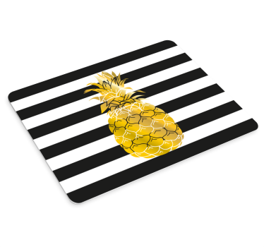 Podložka pod myš so vzorom pruhy s ananásom - Tenstickers