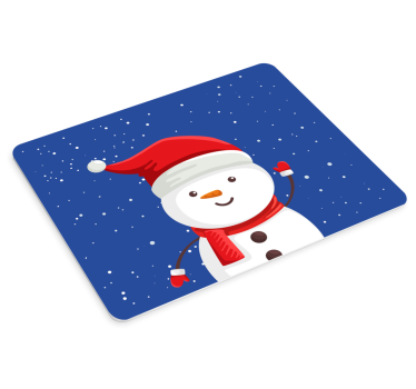 Snehuliak s modrým pozadím originálna podložka pod myš - Tenstickers