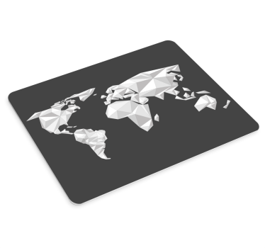Podložka pod myš mapa sveta polygonálna - Tenstickers