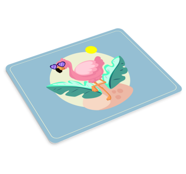 Originálna podložka pod myš cool plameniak slnko - Tenstickers