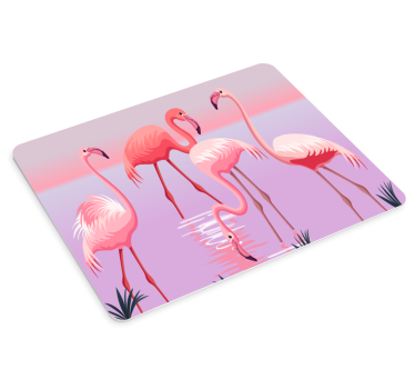 Originálna podložka pod myš elegantné stretnutie plameniakov - Tenstickers