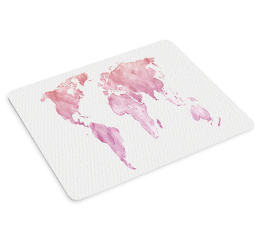 Ružová akvarelová mapa podložka pod myš - Tenstickers