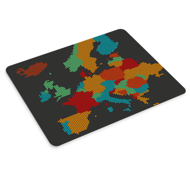 Podložka pod myš mapa sveta farebné geografické regióny - Tenstickers