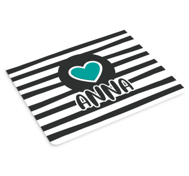 Podložka pod myš s menom srdcový emblém - Tenstickers