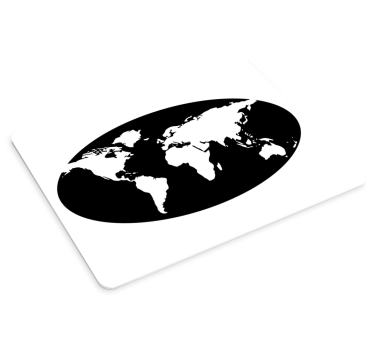 Podložka pod myš mapa sveta umelecké kontúry sveta - Tenstickers