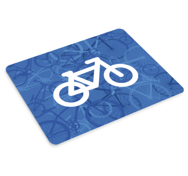 Biely bicykel originálna podložka pod myš - Tenstickers