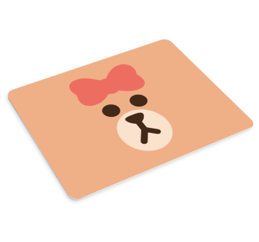 Plyšový macko s mašľou originálna podložka pod myš - Tenstickers