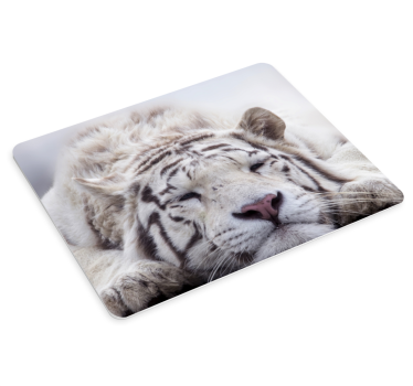 Odpočívajúci biely tiger viac podložiek pod myš - Tenstickers