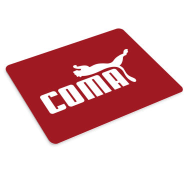 Originálna podložka pod myš s odvážnym červeným písmom - Tenstickers