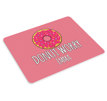 Podložka pod myš s menom hravý donut koncept - Tenstickers