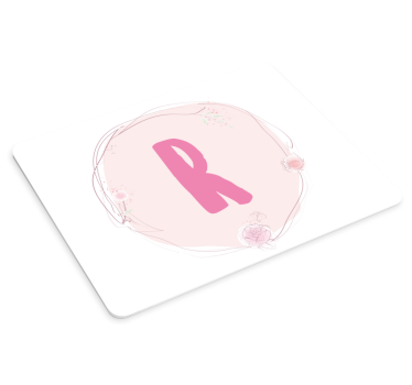 Podložka pod myš s menom elegantná personalizovaná iniciála - Tenstickers