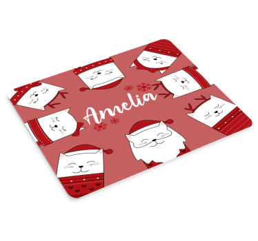 Podložka pod myš vianoce roztomilé mačacie tváre - Tenstickers