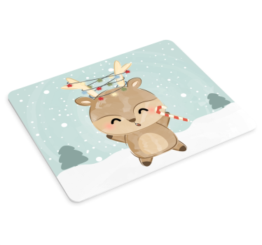 Podložka pod myš vianoce veselý sob s cukríkmi - Tenstickers