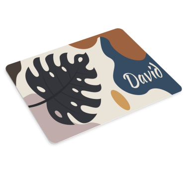 Podložka pod myš s menom s motívom listov - Tenstickers