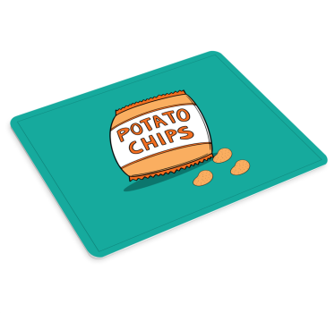 Originálna podložka pod myš ilustrácia obalov na snacky - Tenstickers