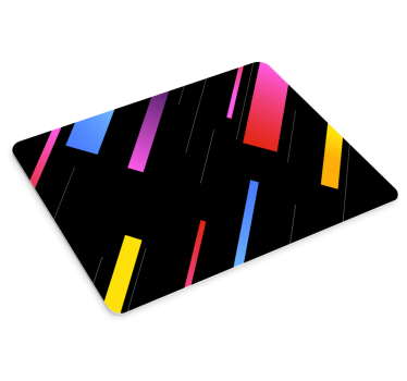 Diagonálne farebné pruhy herná vinylová podložka pod myš - Tenstickers