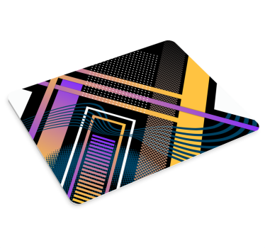 Originálna podložka pod myš farebné geometrické pruhy - Tenstickers
