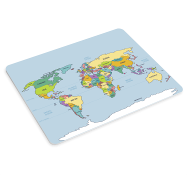 Geografická a politická mapa myš mat - Tenstickers