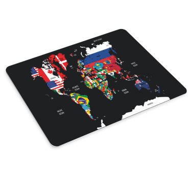 Podložka pod myš mapa sveta živá globálna ilustrácia - Tenstickers