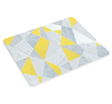 Podložka pod myš so vzorom geometrický žltý akcent - Tenstickers