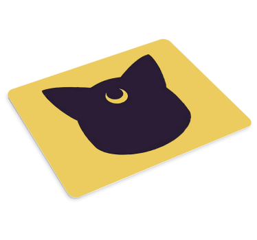 Originálna podložka pod myš s štýlovou siluetou mačky - Tenstickers