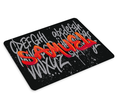 Podložka pod myš s menom unikátna typografia - Tenstickers