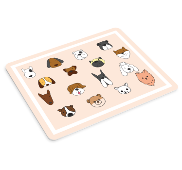 Kreslené psie plemená originálna podložka pod myš - Tenstickers