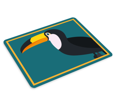 Originálna podložka pod myš s elegantným siluetou tukana - Tenstickers