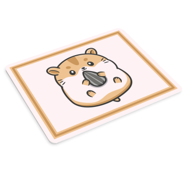Roztomilý škrečok karikatúra originálna podložka pod myš - Tenstickers