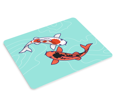 Originálna podložka pod myš koi ryby plávajúce - Tenstickers